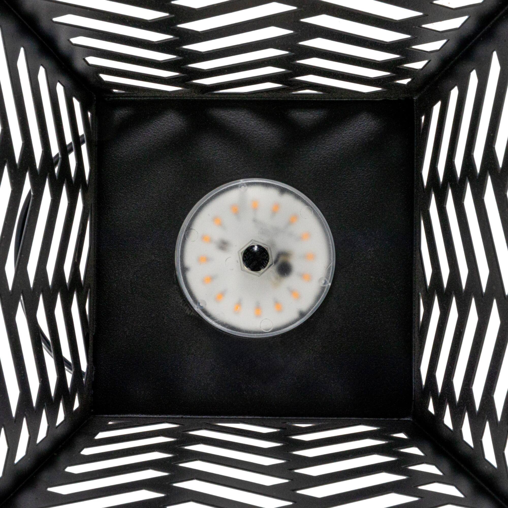 Hello Honey® 24.75" Black Metal Rechargeable LED Indoor Lantern